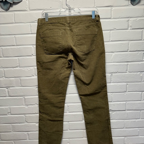 J. Crew Olive Green Matchstick Women Corduroy Pants - Picture 2 of 4